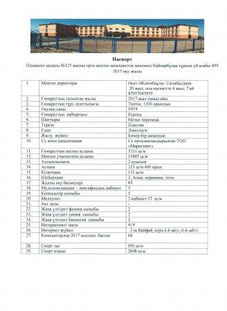 "№125 жалпы орта білім беретін мектеп" кмм